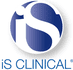 A blue and white logo for is clinical.