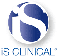A blue and white logo for is clinical