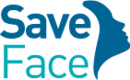 A blue and black logo for save peace