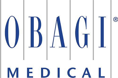 A blue and white logo for bag medica